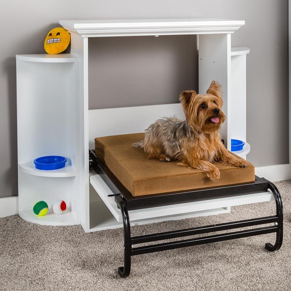 Fold-Up Murphy Dog Bed Cabinet Saves Space When Not In Use