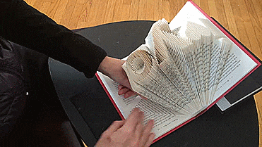 Folded Book Art Turns Book Pages Into Giant 3D Letters - 3D letters book art
