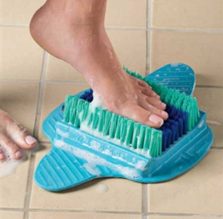 A Foot Scrubber Massager For The Shower, Bathtub Mat With Foot Scrubber
