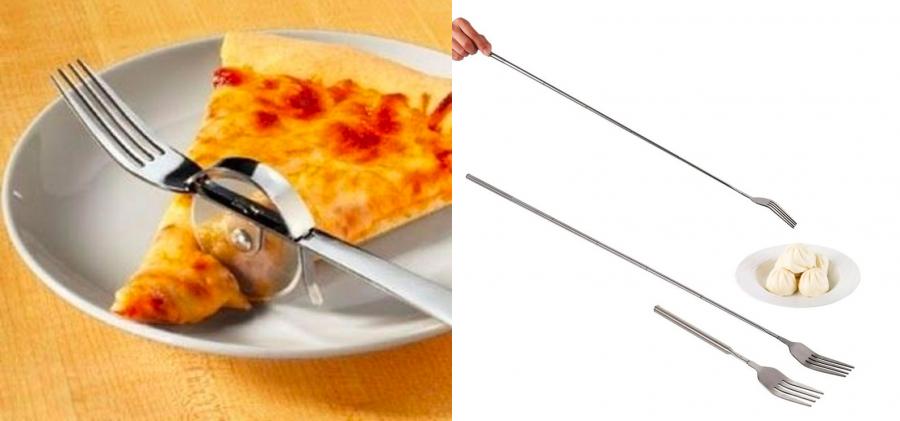 Fork pizza cutter