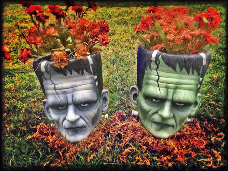 Frankenstein Head Flower Pot