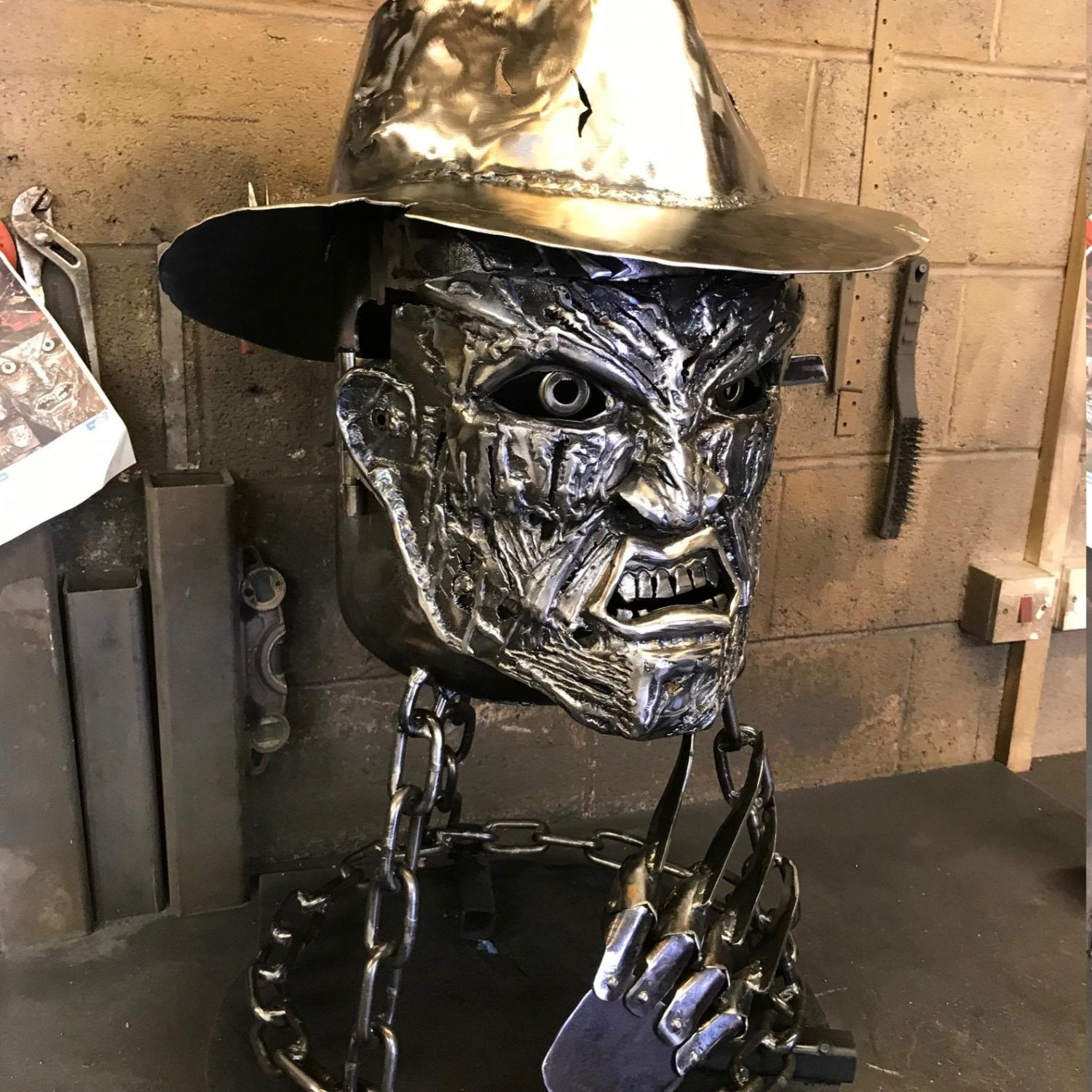 Freddy Krueger Fire Pit Scary Metal Wood Burning Stove