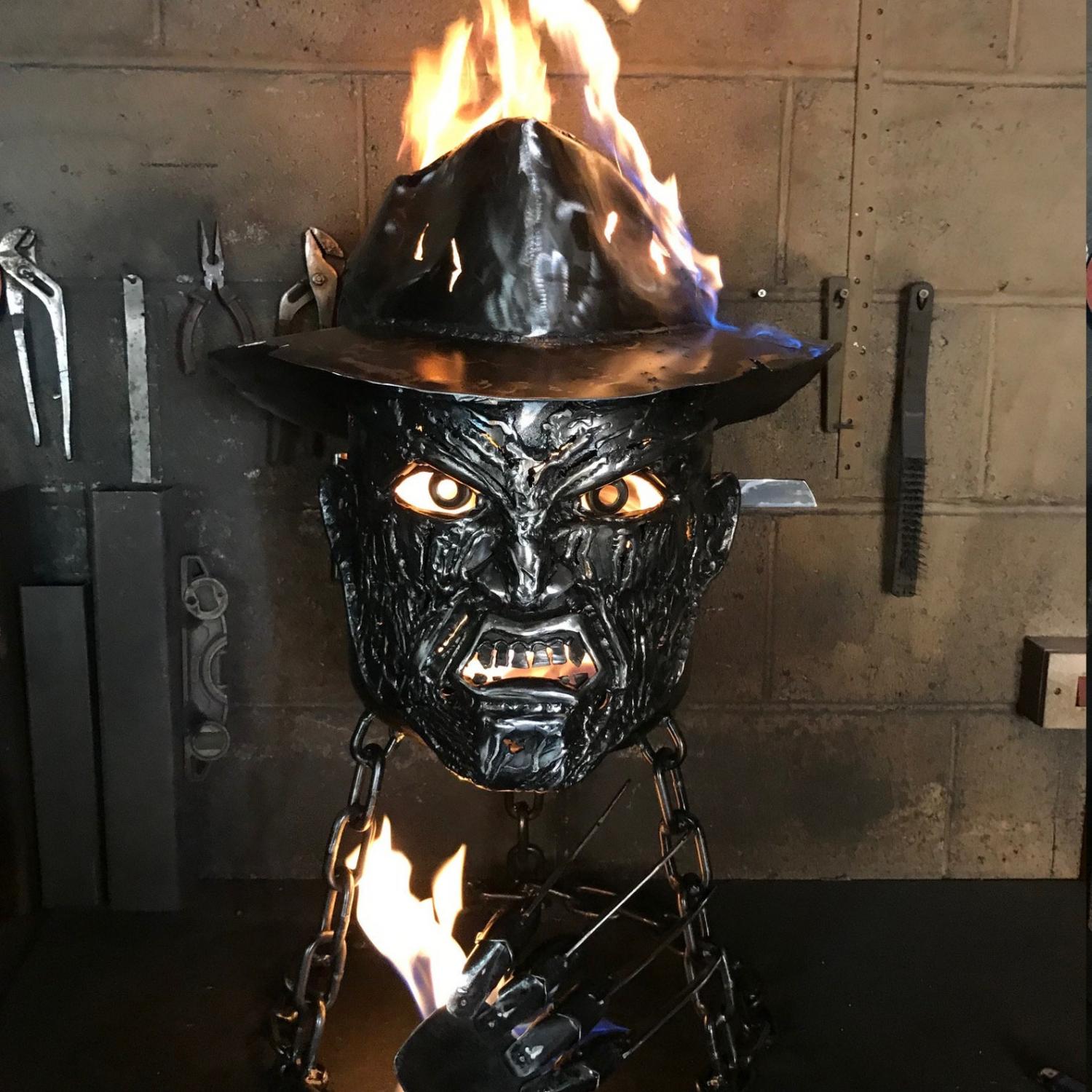 Freddy Krueger Fire Pit Scary Metal Wood Burning Stove