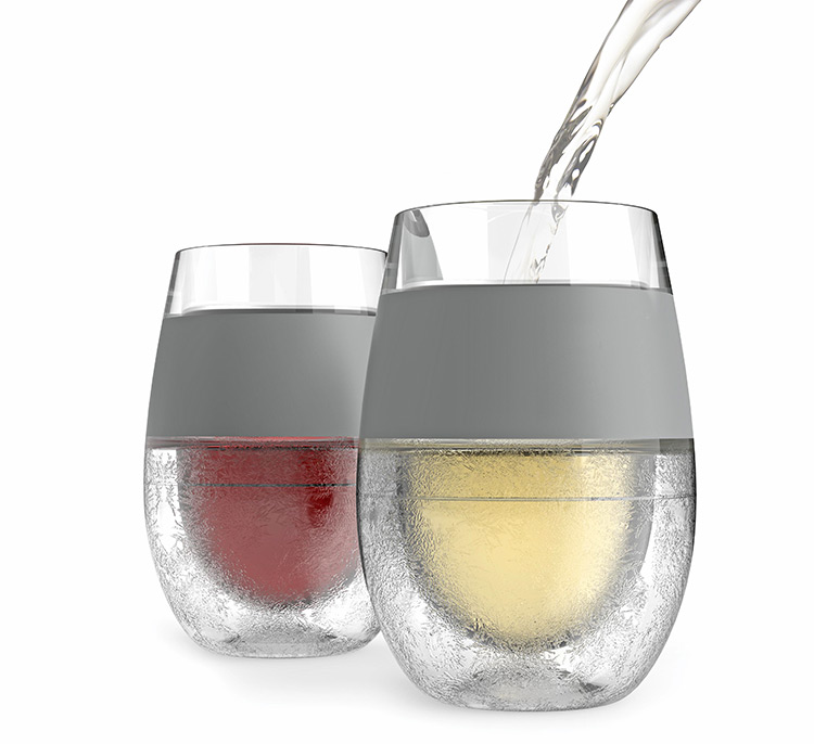 freeze cooling wine glass