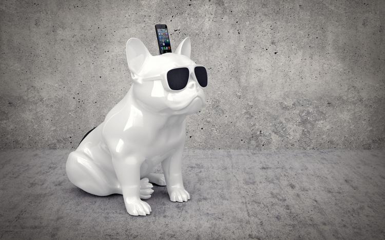French Bulldog iPhone Speaker Dock