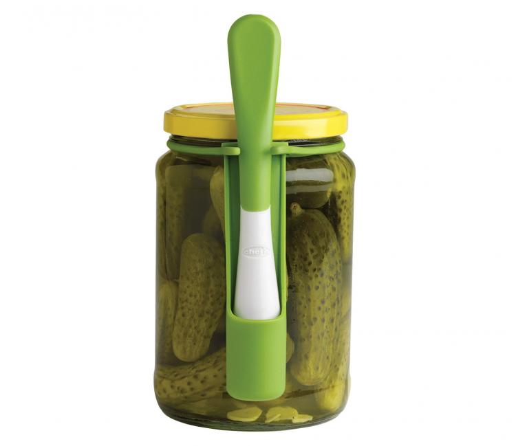 FridgeFork Condiment Fork - Attached to jar pickle fork - olive fork