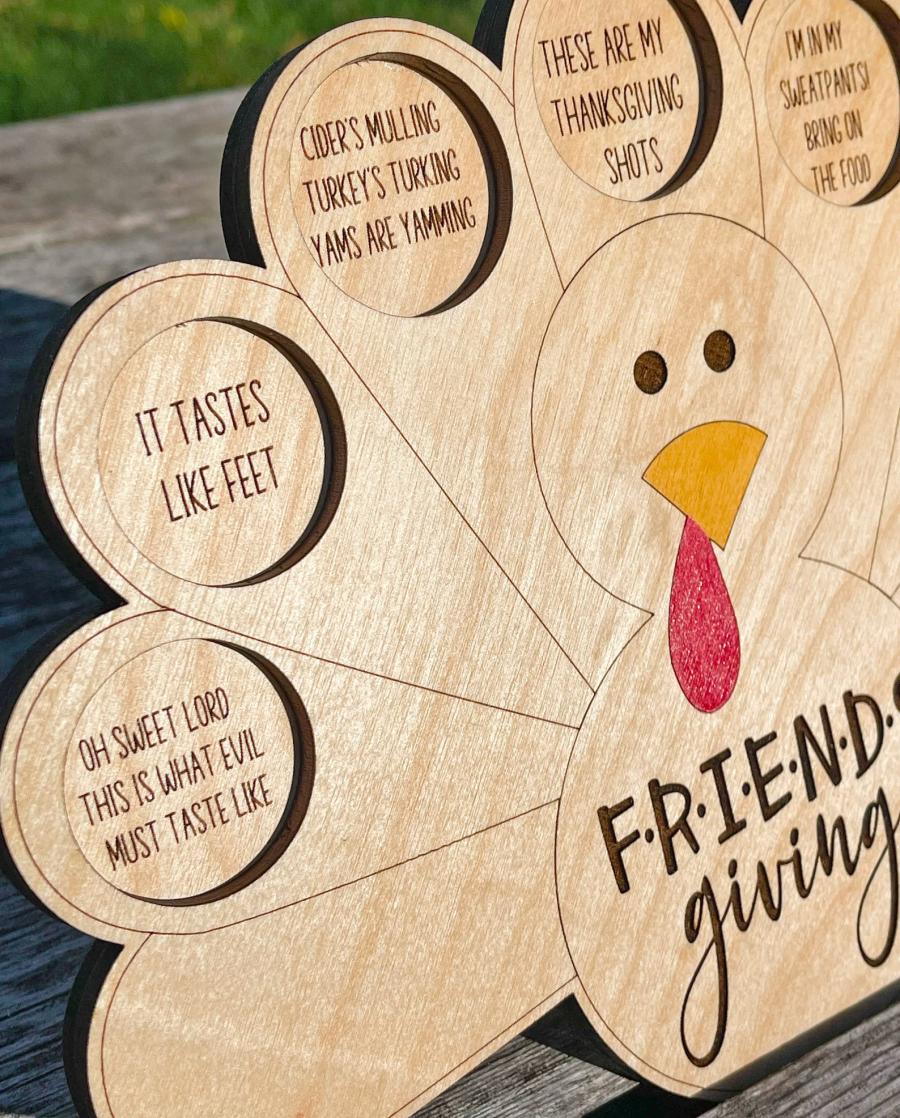 Turkey Shaped Friendsgiving Shot Tray