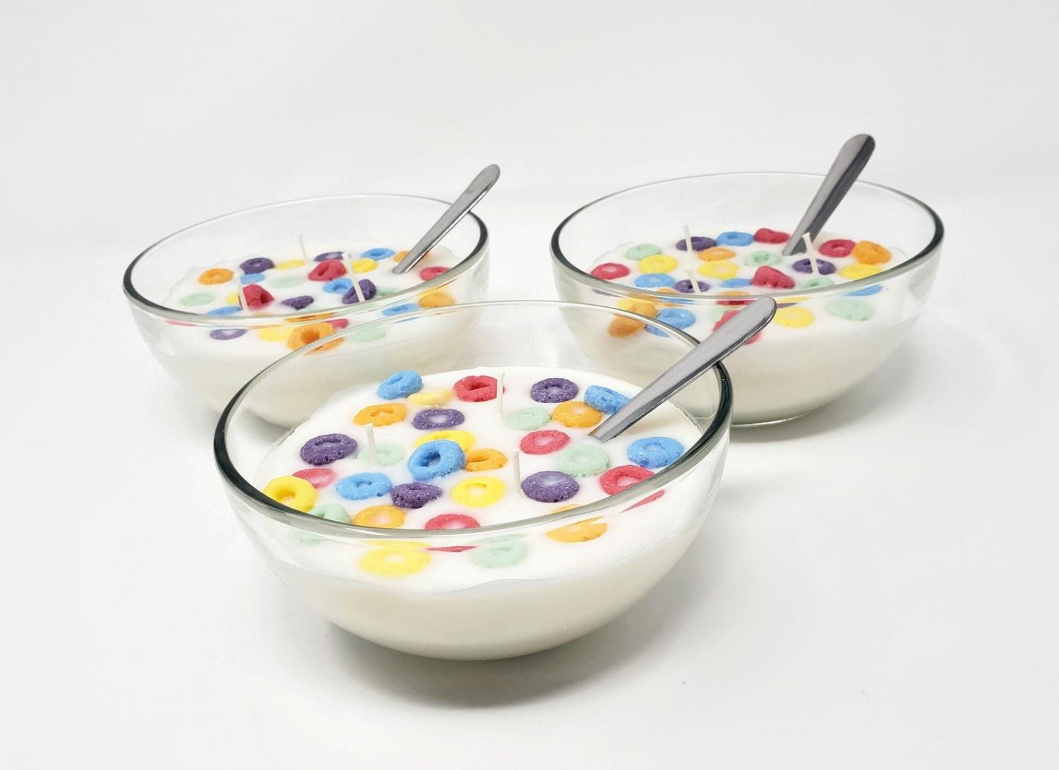 Bowl Of Froot Loops Scented Candle - Fruit Loops Scented Candle