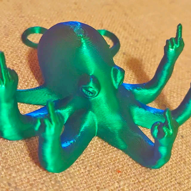 Fucktopus Middle Finger Octopus