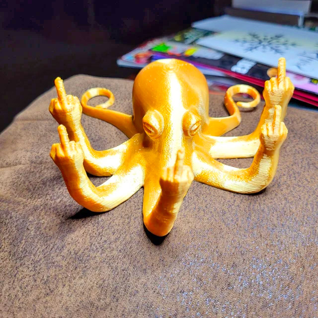 Fucktopus Middle Finger Octopus