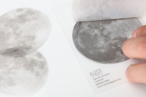 Full Moon Shaped Sticky Notes