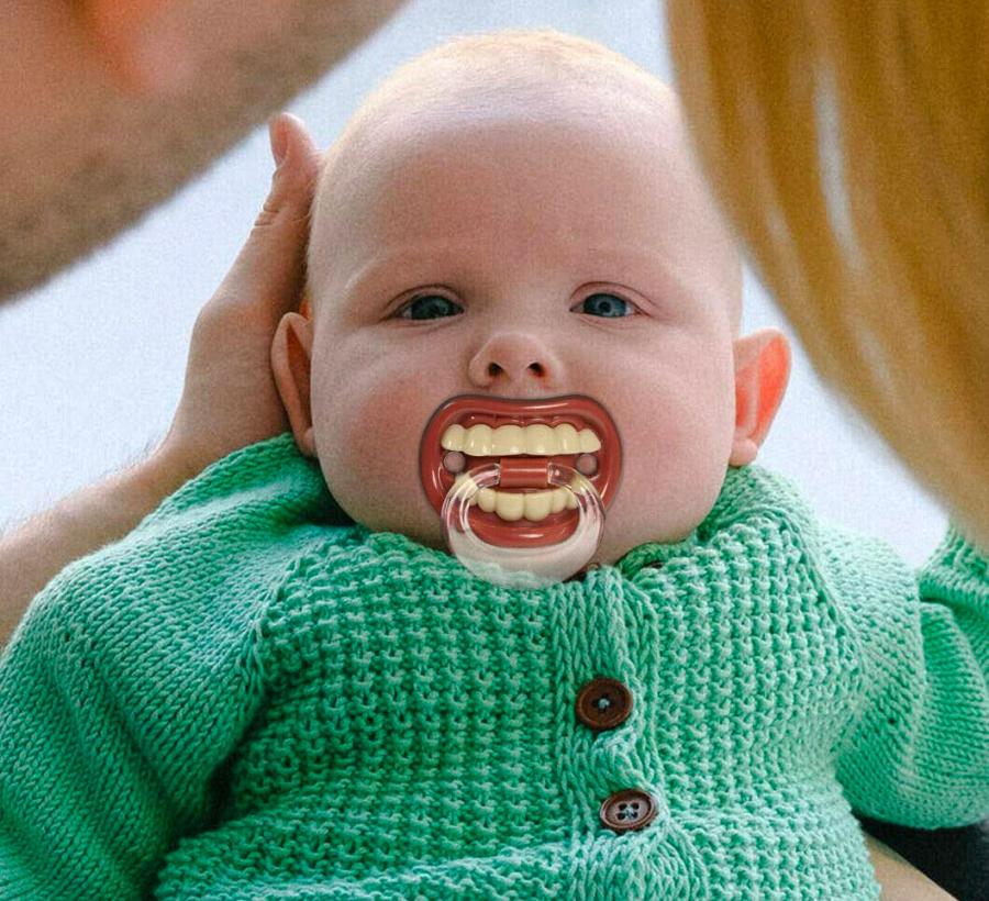 Funny Duck Mouth Dummy Pacifier Novelty Baby Child Soother Joke Toys ONE 