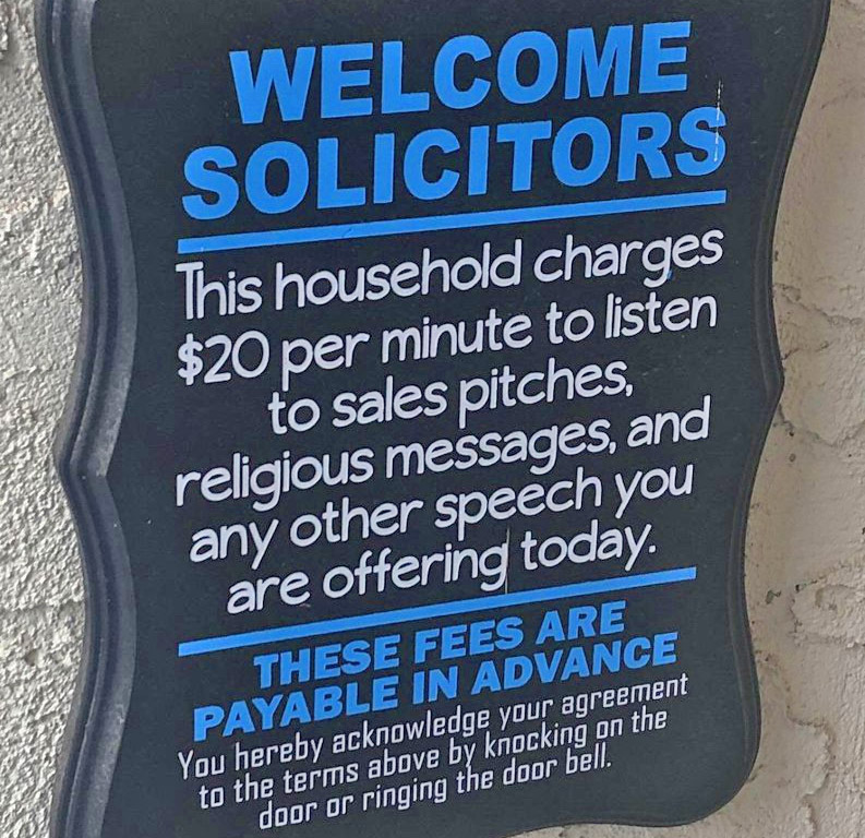 Welcome Solicitors - Best Funny No Soliciting Signs