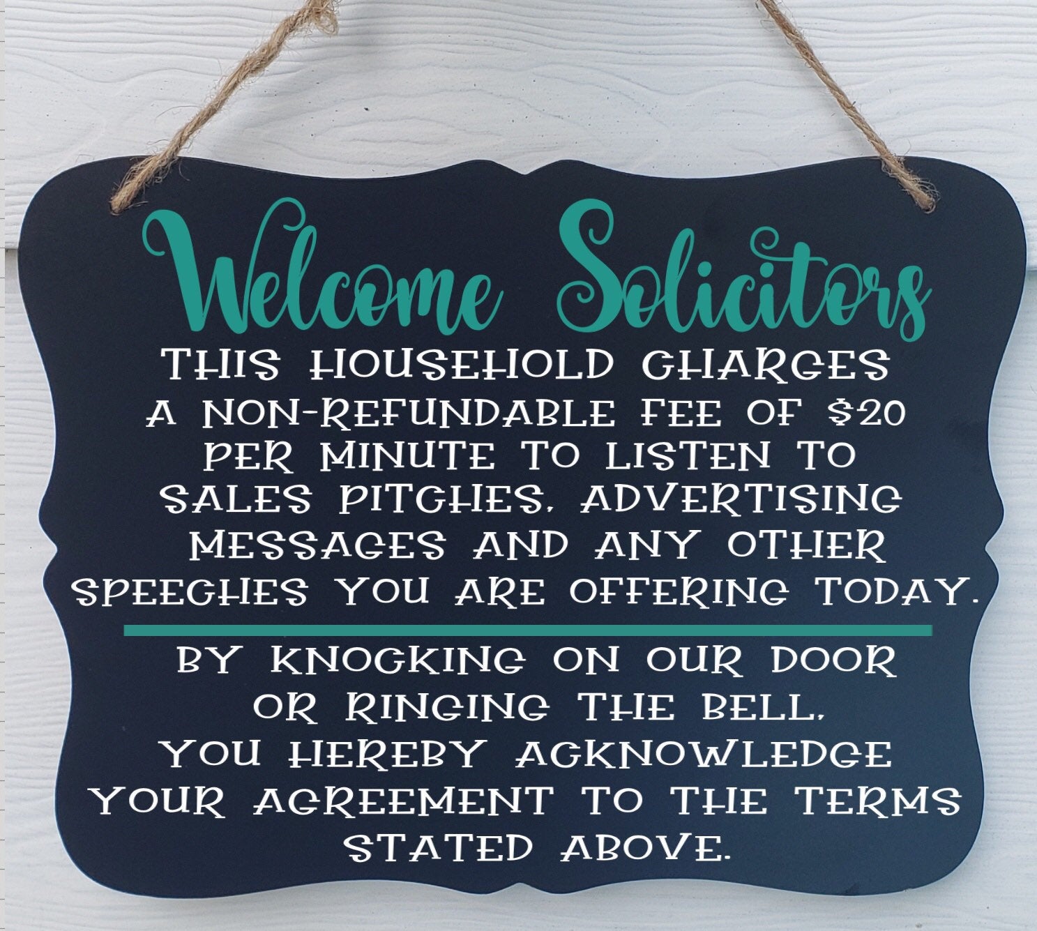 Welcome Solicitors - Best Funny No Soliciting Signs