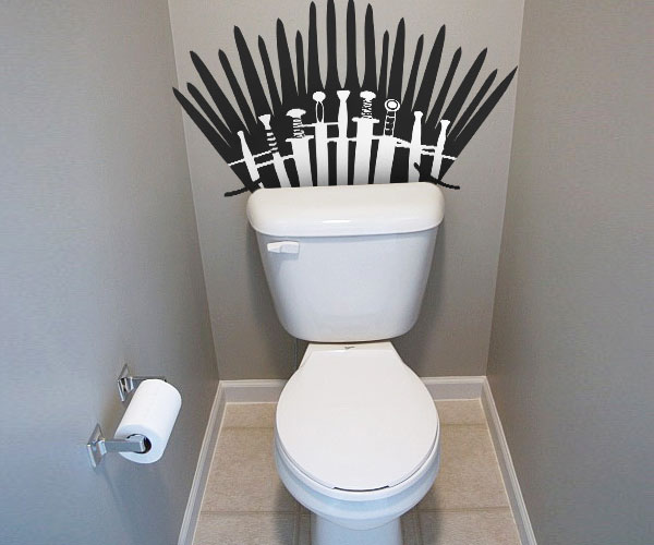 Sticker mural game of throme- WC cabinet de toilette