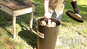 Trashcan BBQ Grill - Garbage Can Grill - Po' Man Charcoal Grill
