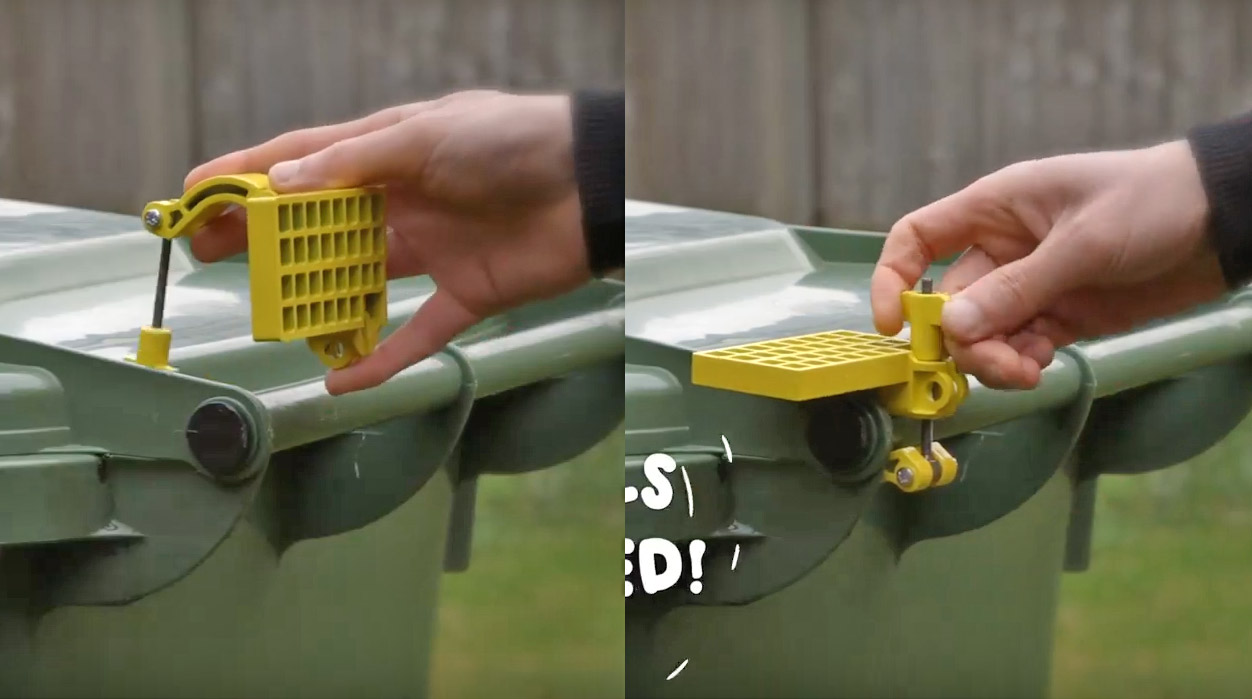 Garbage Can Lid Assist Stops The Trash Lid From Slamming Backwards