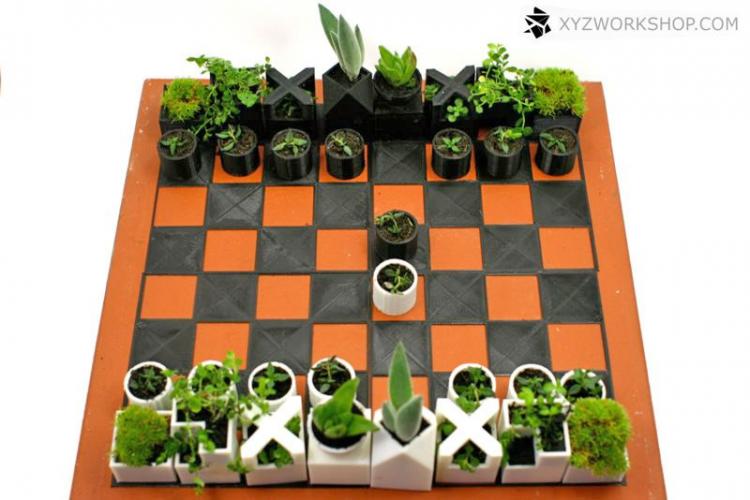 Garden Chess Set - Micro Planter Chess Pieces