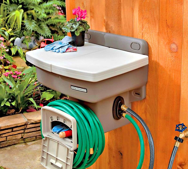 This Garden Hose Sink Gives You An, Wall Hung Outdoor Sink