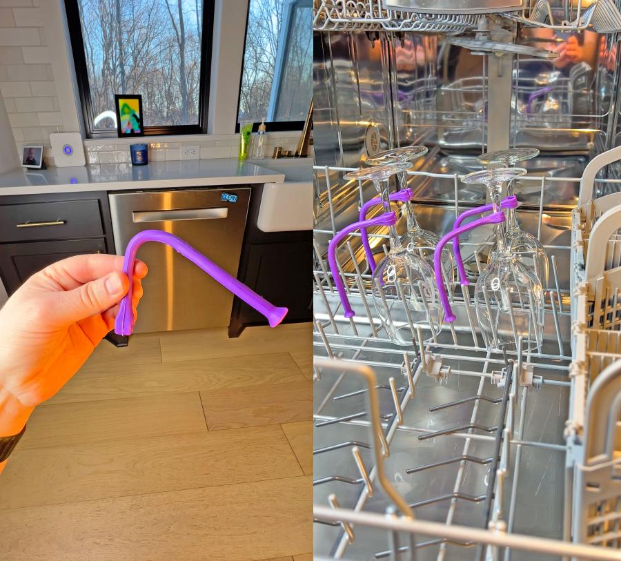 Wine Glass Tethers That Keep Them Secure In The Dishwasher