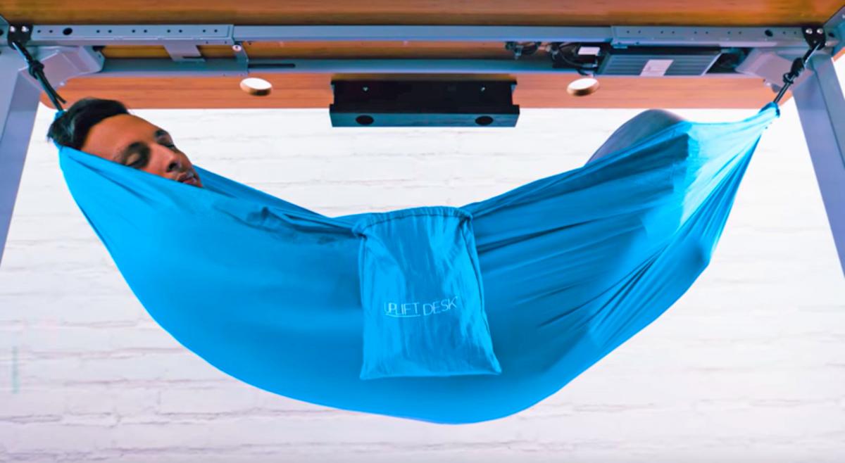 Get Your Nap On At Work With This Under Desk Hammock