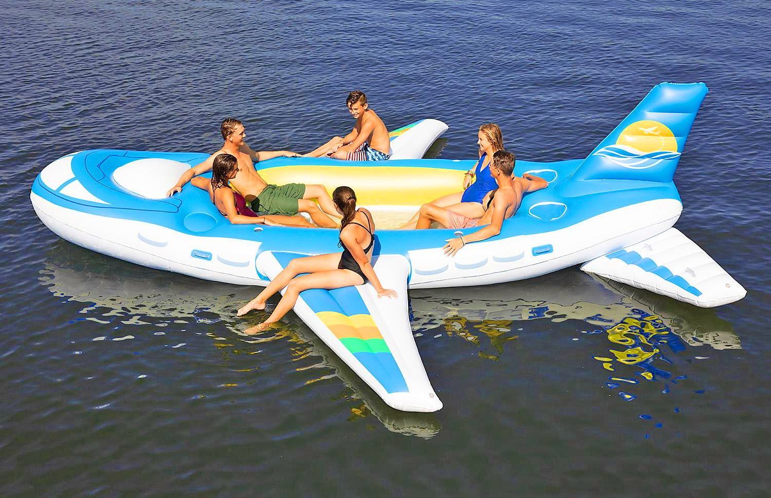 Giant 18-Foot Airplane Lake Float - Inflatable Private jet lake float