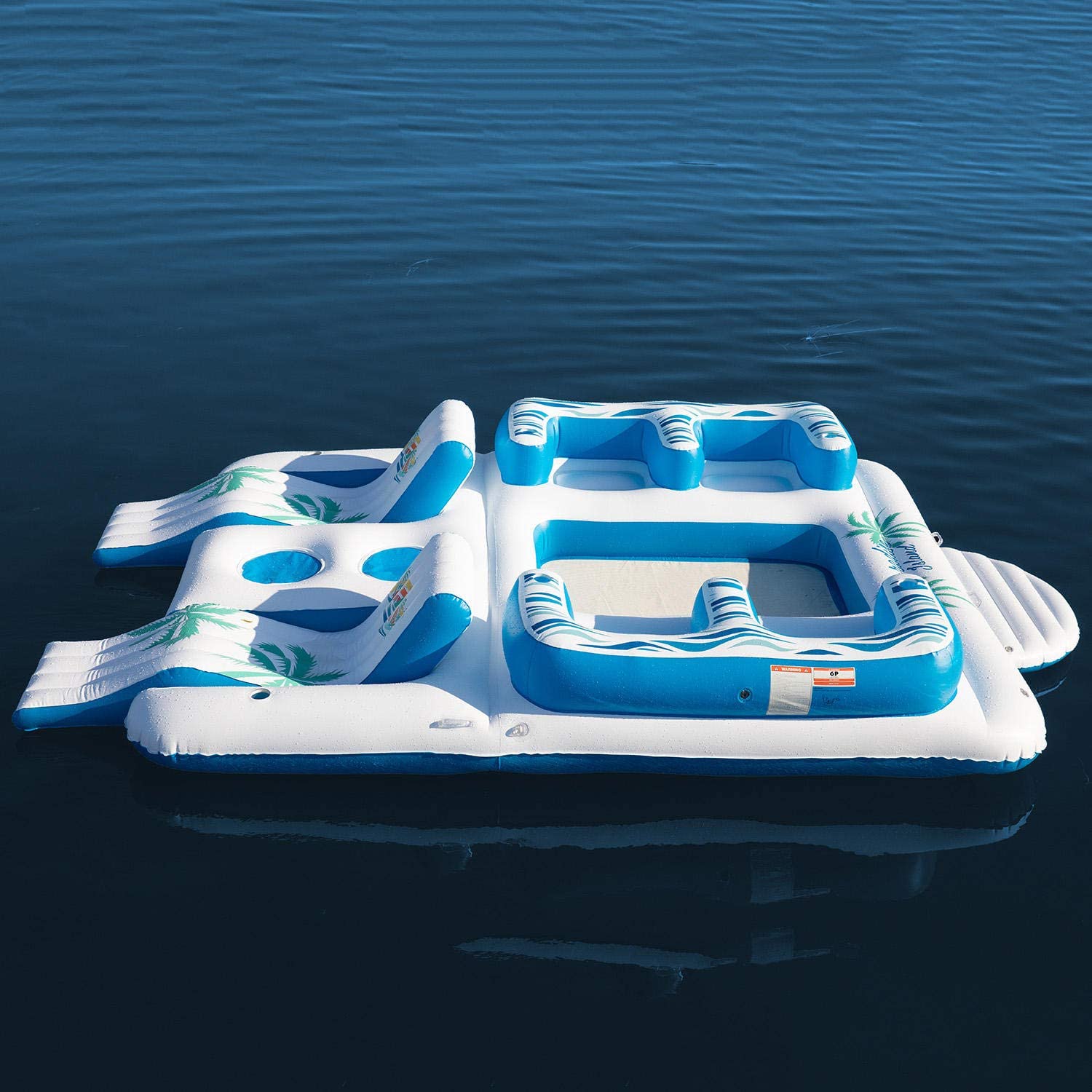 This Giant 7-Person Tropical Island Lake Float Is The Ultimate Way To ...