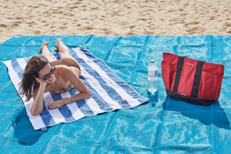 Cgear Sand-Free Beach Mat - Giant Beach Towel Absorbs Sand For a sand-free beach experience