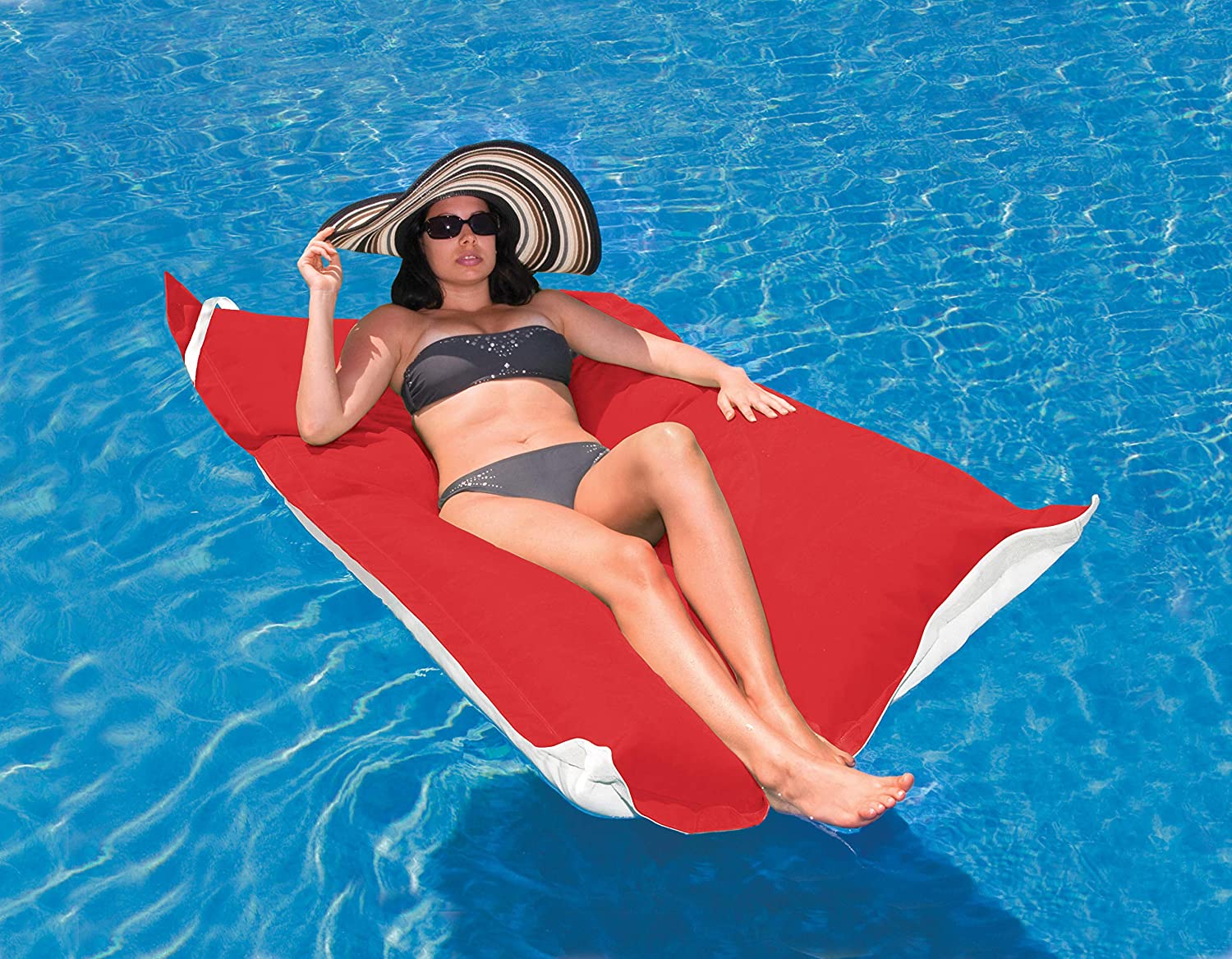 These Bean Bag Pool Floats Are Like Laying on a Giant Pillow In