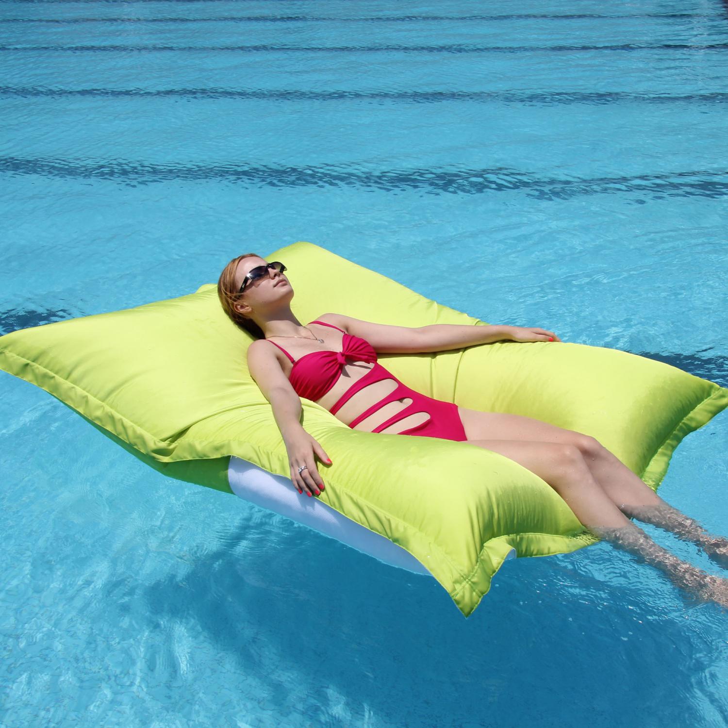 These Bean Bag Pool Floats Are Like Laying on a Giant Pillow In