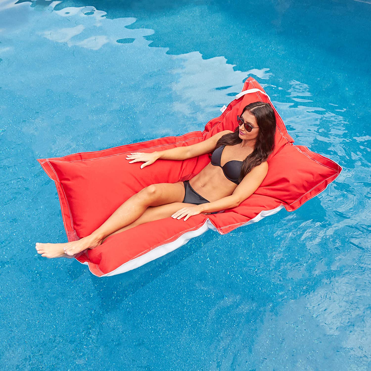 These Bean Bag Pool Floats Are Like Laying on a Giant Pillow In