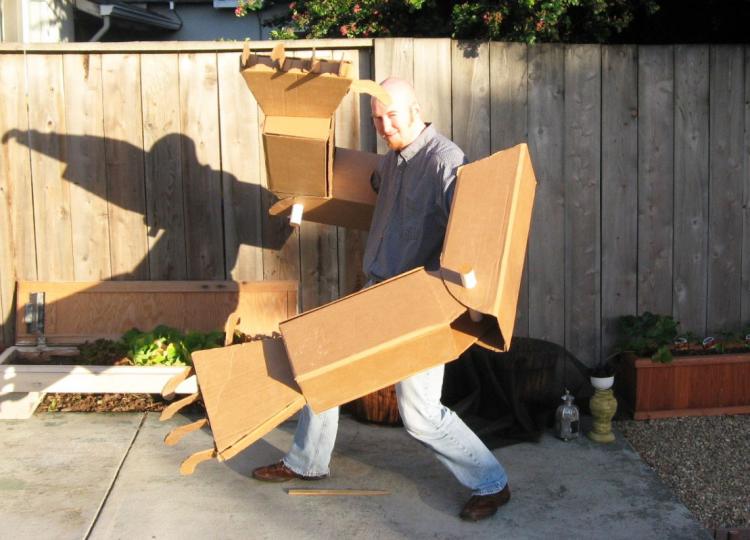 Giant Cardboard Robot Arms