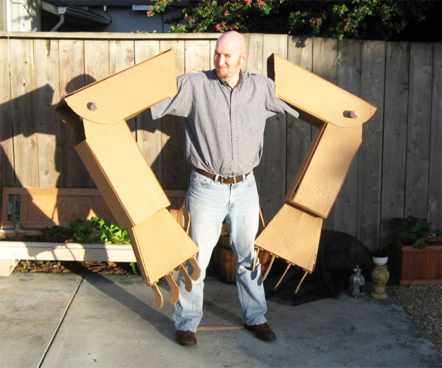 Giant Cardboard Robot Arms