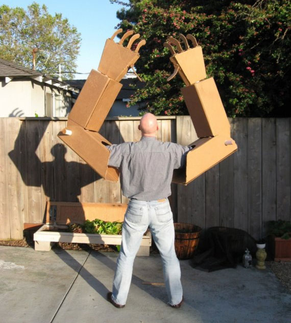 Giant Cardboard Robot Arms