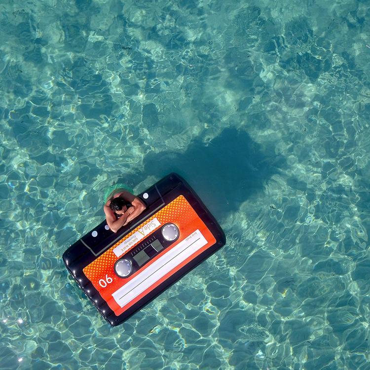 Giant Cassette Tape Pool Float - Retro Mix-Tape Inflatable Pool Float