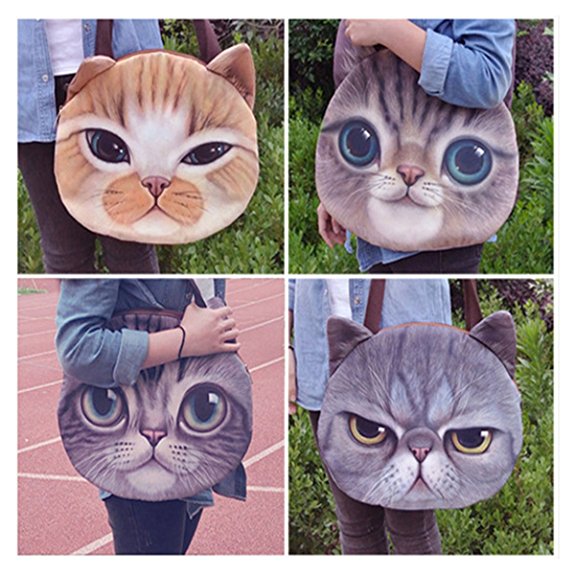 3d Cute Cat Dog Head Zipper Plush Coin Purses Wallet Bag Animal Face Coin  Purse Zipper Chain Coin Purse Child Girl Wallet Bag - Coin Purses -  AliExpress