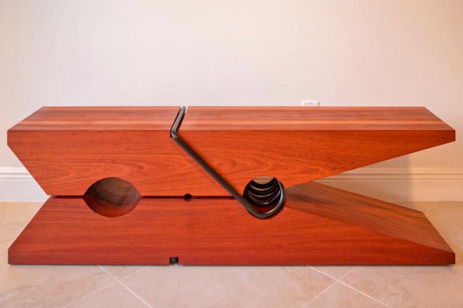 Giant Clothespin Bench - Giant Clothes peg table