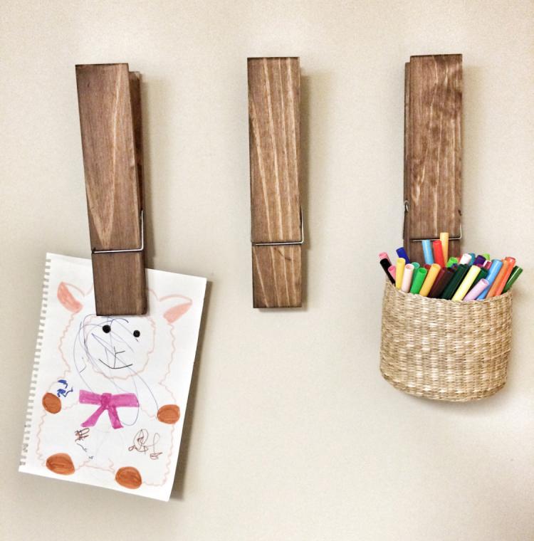 Giant Clothespins - Rustic Decor - Holds towels or photos