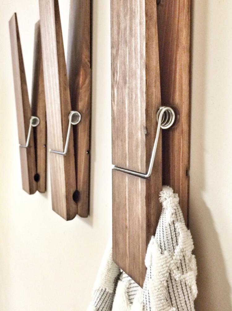 These Giant Clothespins Can Hold Towels, Drawings, Or Photos