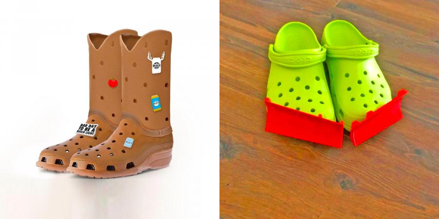 These Giant Croc Shoes Can Function as a Baby Bassinet Or Pet Bed