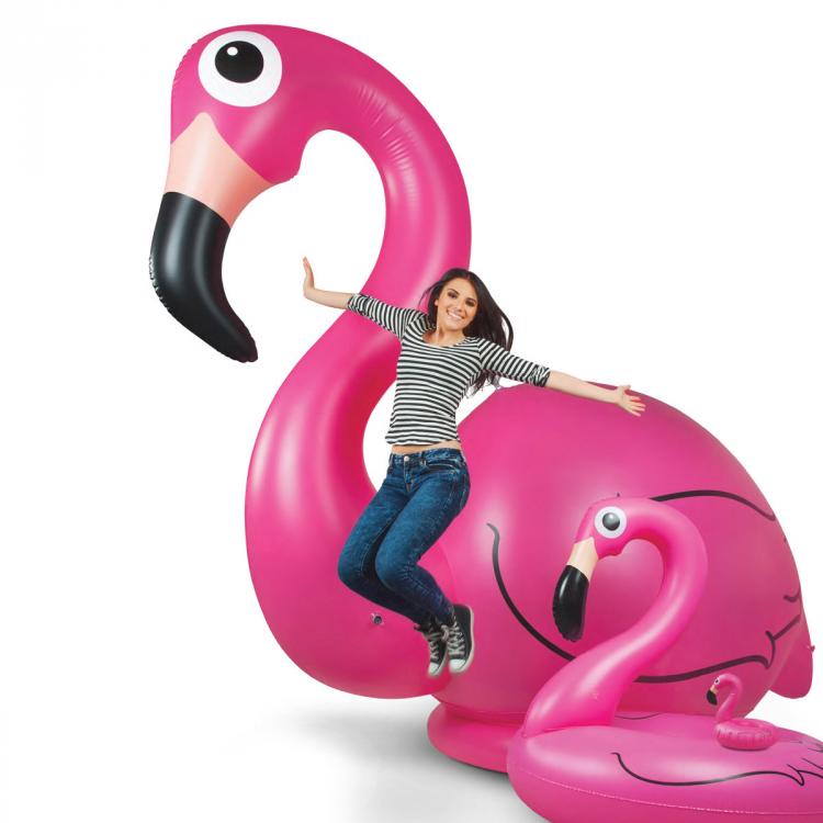 large flamingo float