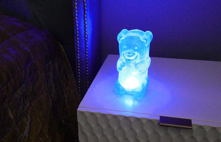 FCTRY GummyGoods Gummy Bear Nightlight, Blue