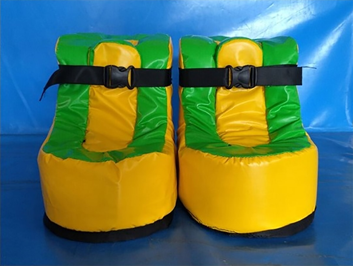 These Giant Inflatable Bouncy Shoes Will Make Giant Soccer Games Extra Fun