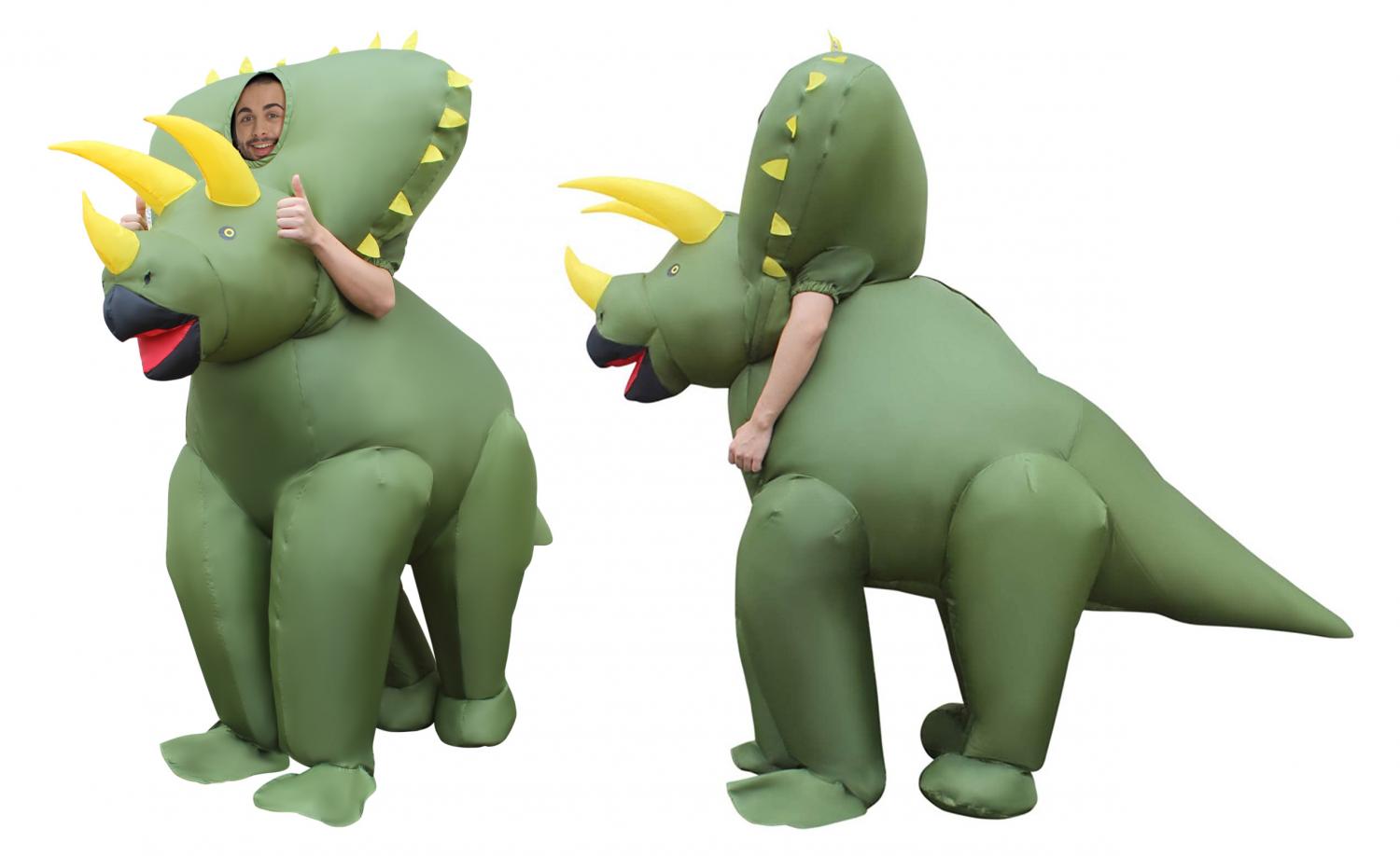 Giant Inflatable Triceratops Dinosaur Costume