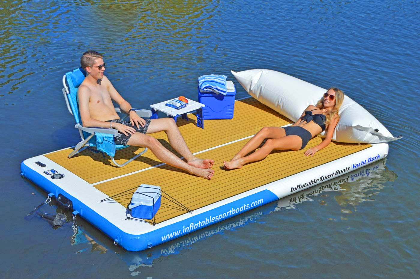 Giant Inflatable Patio Deck - Island Hopper Patio Dock Lake Float