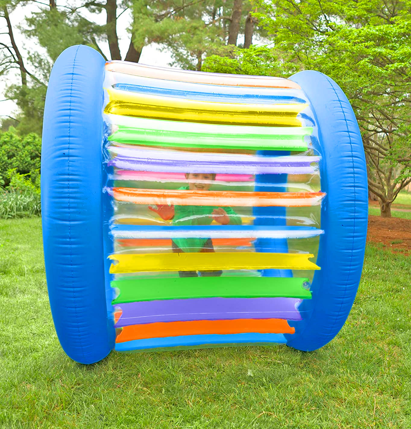 giant inflatable colorful rolling wheel