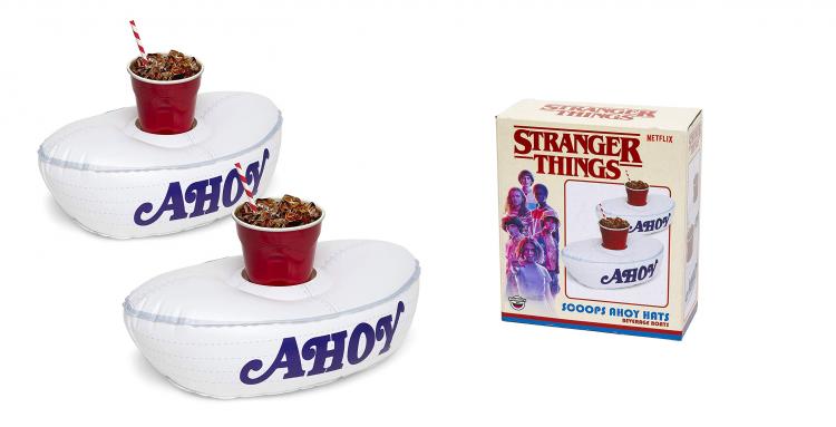 Stranger Things Scoops Ahoy Inflatable Pool Beverage Holder Float - Stranger Things Outdoor Toys and Pool Floats