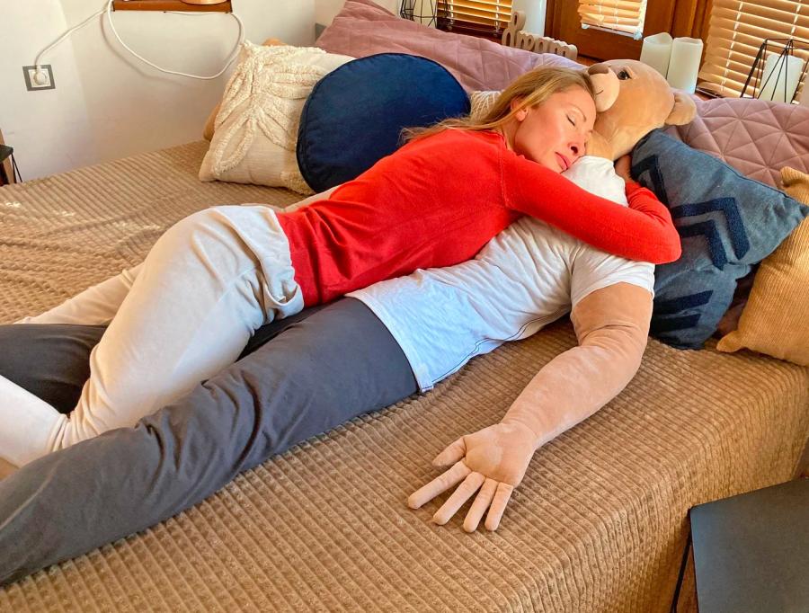 This Giant Life size Boyfriend Snuggle Pillow Bear Is Perfect For