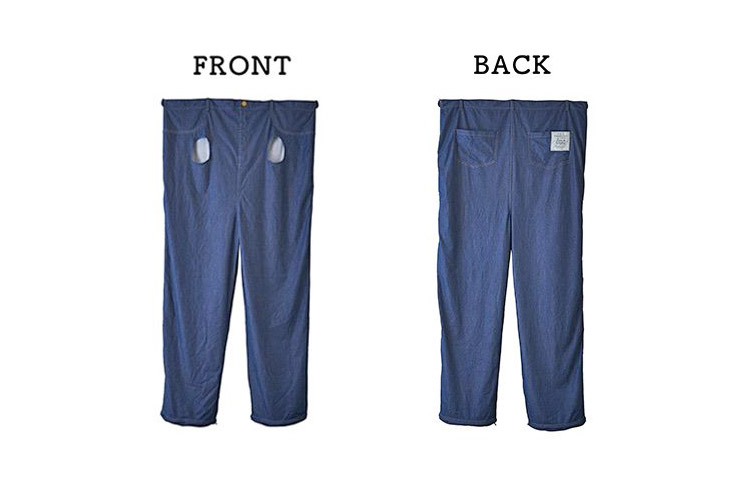 Giant Pair Of Pants Dual Sleeping Bag - Pant legs sleeping bag - Giant blue jeans double sleeping bag