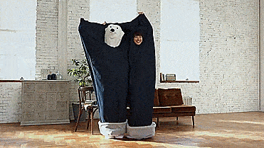 Giant Pair Of Pants Dual Sleeping Bag - Pant legs sleeping bag - Giant blue jeans double sleeping bag